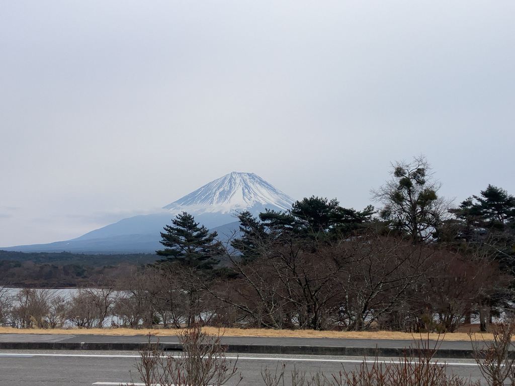 精進マウントホテルの前から見た富士山